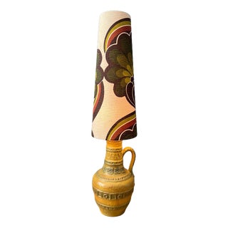 Vintage Space Age West Germany Green Ceramic Floor Lamp For Sale