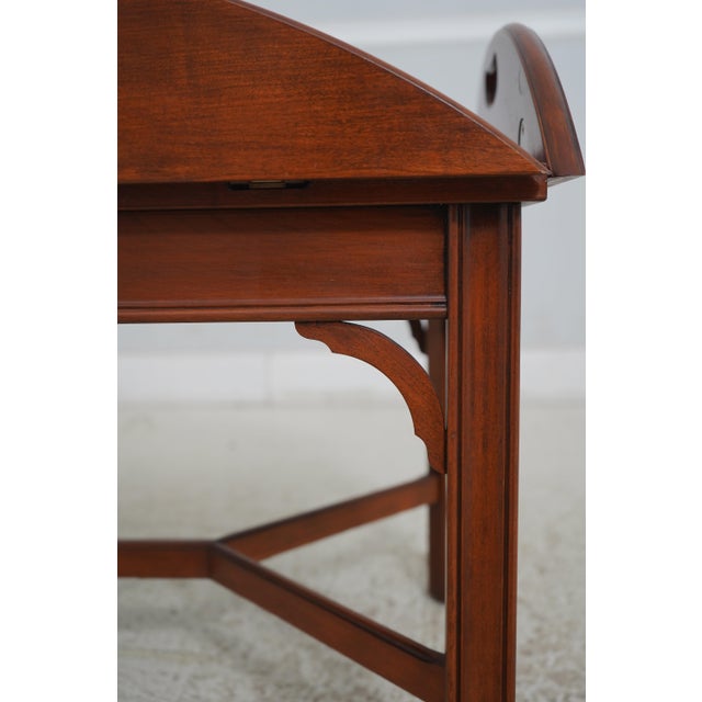 Brown Henkel Harris Cherry Chippendale Butler Coffee Table For Sale - Image 8 of 12
