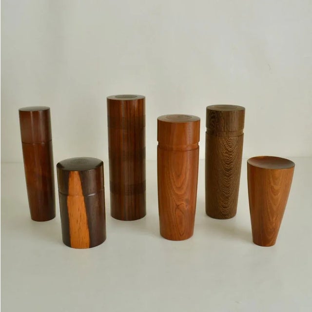 Hand-Turned Hardwood Boxes, Set of 6 For Sale - Image 3 of 15