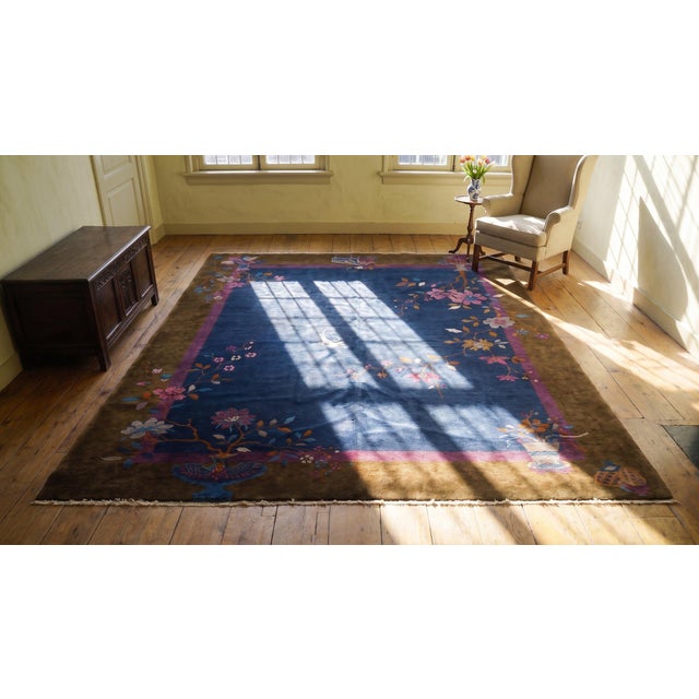 1920s Chinese Art Deco Carpet ( 7' 10" x 9' 6" - 238 x 290 cm ) For Sale - Image 10 of 12