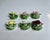 Kelly Green 1940s Set of 6 Staffordshire Radnor Bone China Rose Place Card Holders For Sale - Image 8 of 18