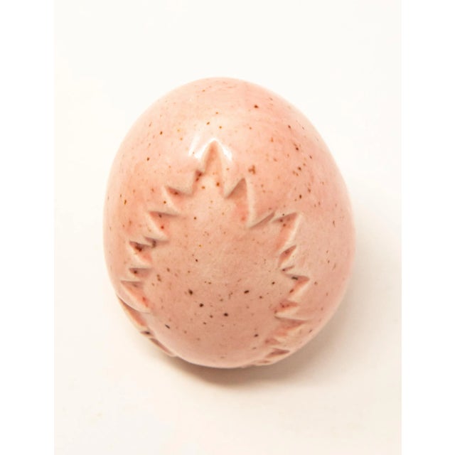 Mid 20th Century Ceramic Glazed Eggs- Set of 2 For Sale - Image 4 of 11