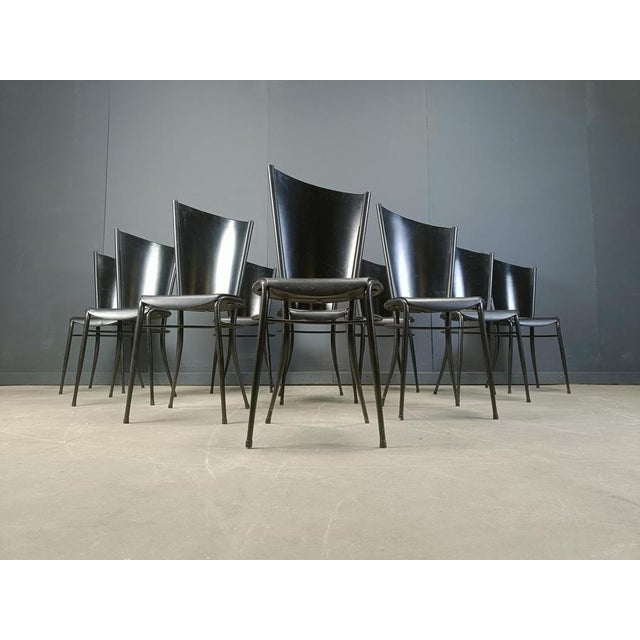Post Modern Wooden Dining Chairs, 1980s, Set of 10 For Sale - Image 6 of 16