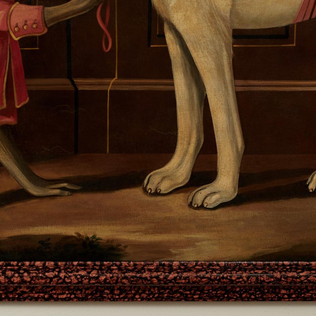 Vintage Victorian Style Painting of a Monkey and Dog by Skilling For Sale - Image 9 of 12