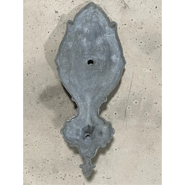 Mid 19th Century Antique Ornate Victorian Sconce Plate Base Part Single Arm For Sale - Image 5 of 6