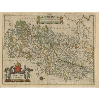 Antique Map of Dutch and Belgium Provinces, 1635 For Sale