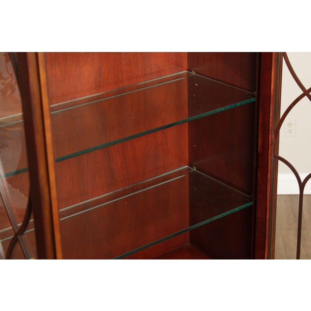 Late 20th Century Baker Historic Charleston Pair Dome Arched Display Bookcase Cabinets For Sale - Image 5 of 12