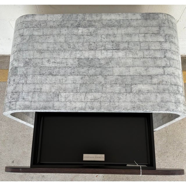 Jonathan Charles Jonathan Charles Modern Eggshell Gaia End Table For Sale - Image 4 of 5