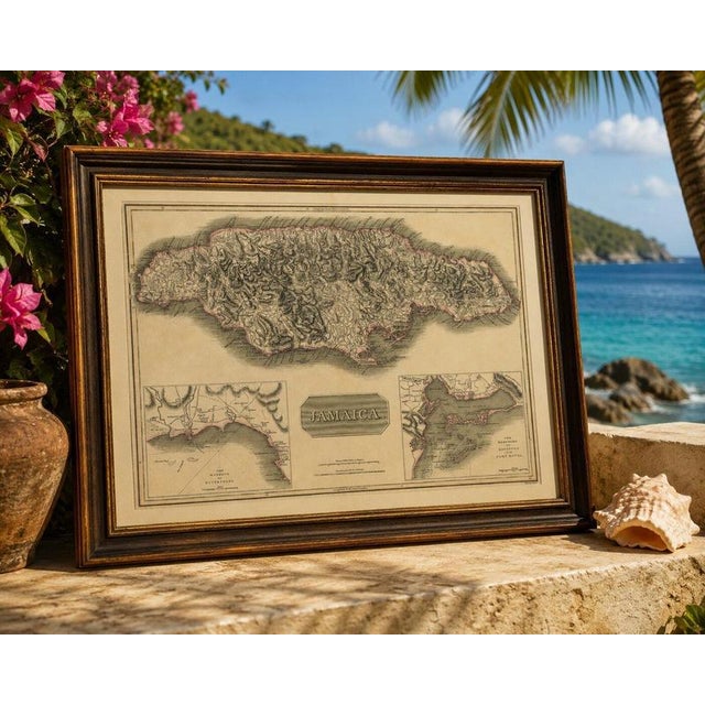 Jamaica Map by John Thomson, Kingston & Port Royal Harbors, 1817 For Sale - Image 5 of 11
