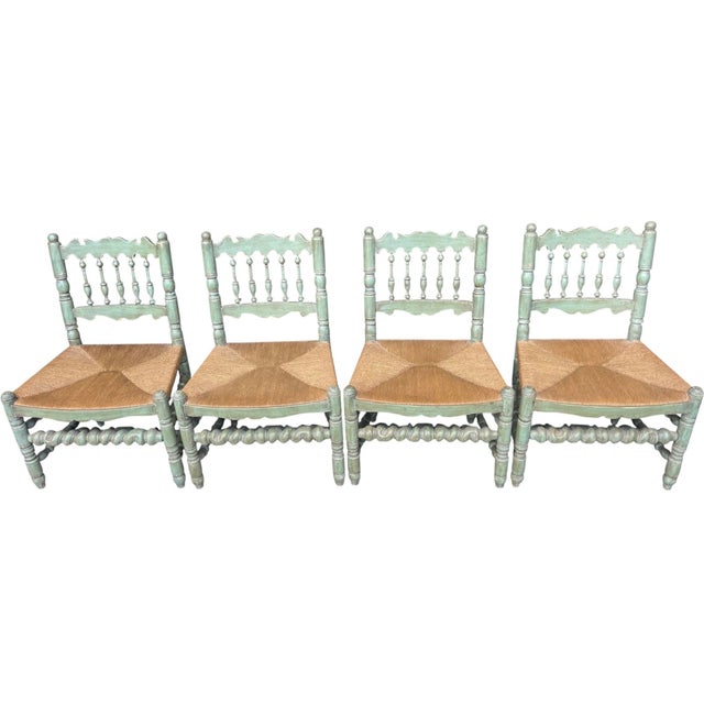 Early 21st Century Charles Pollock for William Switzer English Spindle Back Dining Chairs | Set of 4 For Sale - Image 5 of 10