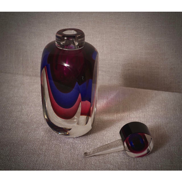 1990s Mid-Century Modern Murano Glass Perfume Bottle, Italy, 1990s For Sale - Image 5 of 10