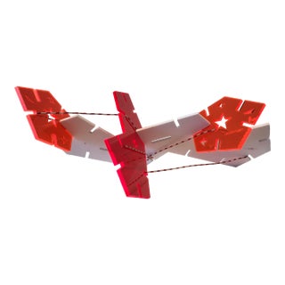 Three Dimensional Light Sculpture by Franz Betz, “Lighten My Red Star” For Sale