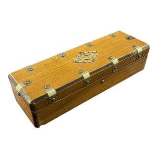 19th Century Mounted Oak Box For Sale