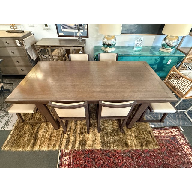 Brown Antonio Citterio for Maxalto + B&b Italia InToto Table + Four Musa Chairs + Two Sella Benches, Set For Sale - Image 8 of 12