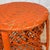 Vintage Boho Orange Wicker Round Plant Stand For Sale - Image 6 of 11