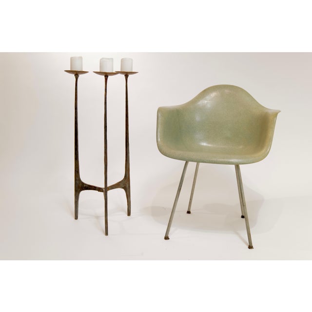 32-Inch Tall Bronze Brutalist Candle Holder, Mid-20th Century For Sale - Image 15 of 16