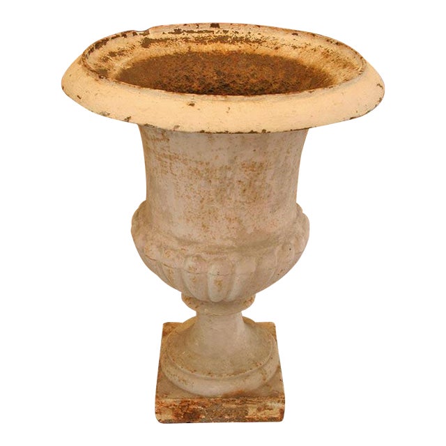 19th C Cast Iron Urn Jardinere For Sale