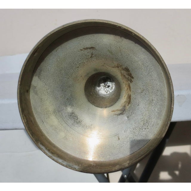 Mid 20th Century Extra Tall Brass Candlestick 22.5" Tall For Sale - Image 5 of 5