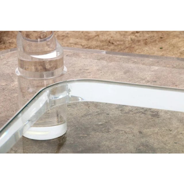 Mid-Century Modern French Coffee Table in Acrylic Glass from Maison Roméo, 1970s For Sale - Image 3 of 12