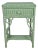 1970s Celery Green Painted Wicker Night Stand End Table W/ Drawer For Sale
