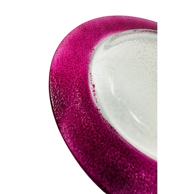 Vintage 80s Mexican Glass Bread Plates - Set of 6 Colorful Textured Rim 5.25" Small Appetizer Side Dishes - Fused Glass For Sale - Image 11 of 18