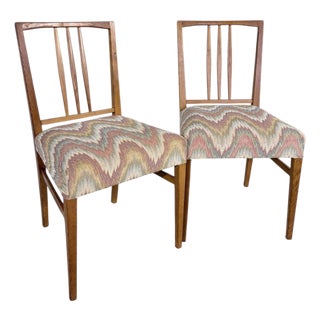 Vintage Paisley Dining Chairs in Wood, Set of 2 For Sale