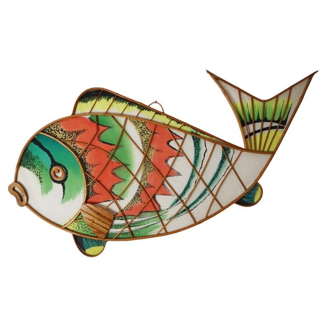 Large Fish Wall Decoration in Bamboo, 1970s For Sale - Image 17 of 17