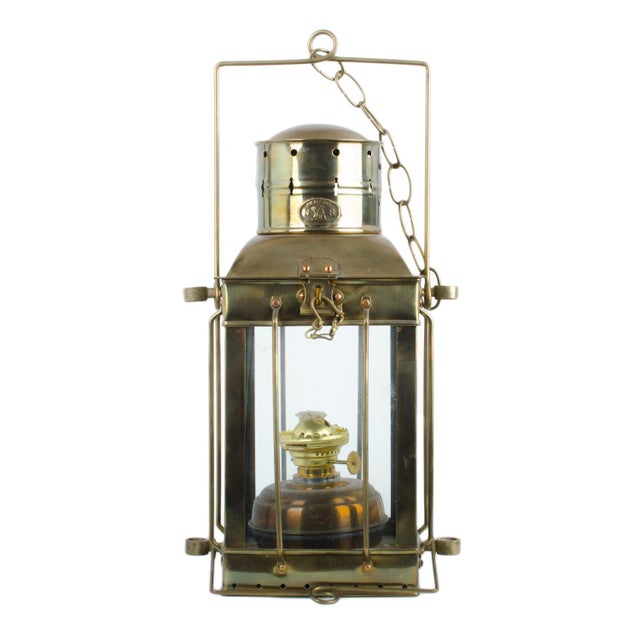 Neptune Brass Maritime Ship’s Cargo Lantern Chairish