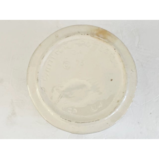 White Faux Woven Basket Ceramic Cachepot For Sale - Image 8 of 10