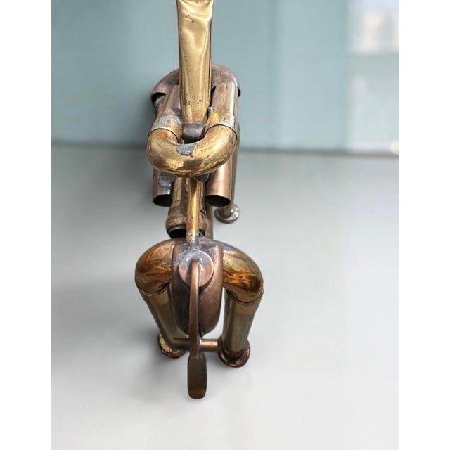 Copper One-of-a-Kind Giraffe Sculpture Handcrafted From Vintage Trumpet Parts For Sale - Image 8 of 8