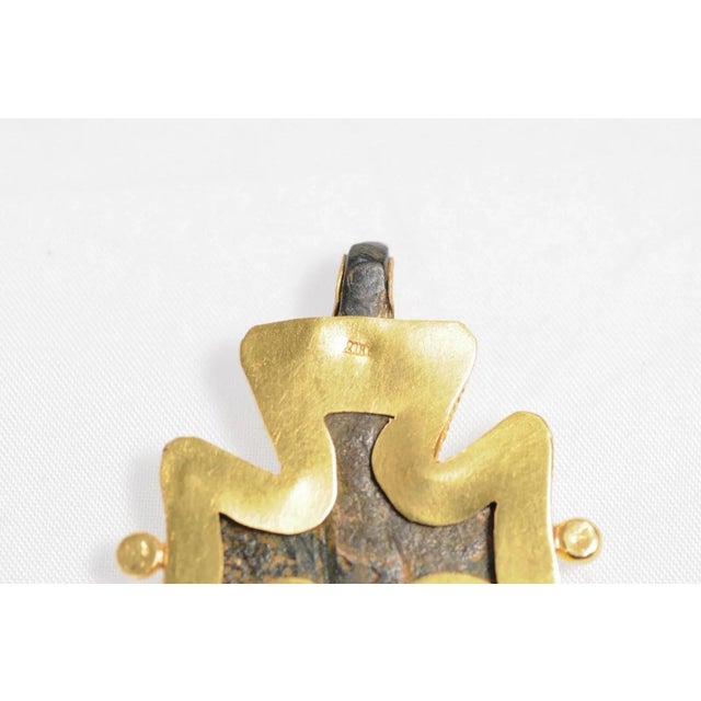 Antique Byzantine Cross Pendant in Gold For Sale - Image 11 of 11