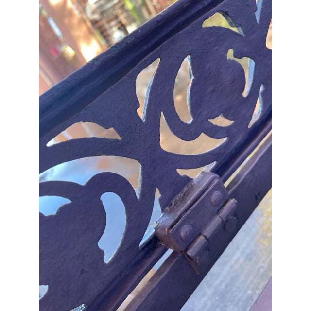 Slate Gray French 19th Century Iron Daybed with Bolsters For Sale - Image 8 of 12