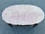Vintage 1960s Provincial Pink Oval Marble Top Coffee Table For Sale - Image 4 of 7
