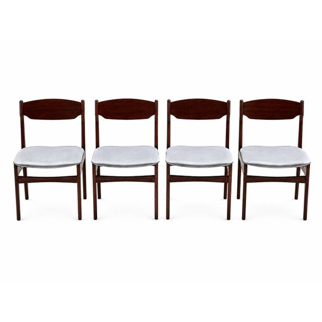 Teak Dining Room Chairs by Erik Buch, 1970s, Set of 4 For Sale - Image 6 of 7