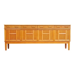 1960s Long Mid Century Teak Credenza For Sale