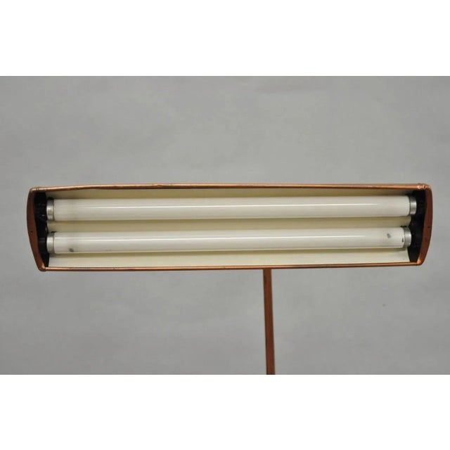 Vintage Dazor Industrial Modern Floating Tall Adjustable Metal Task Floor Lamp For Sale - Image 11 of 14