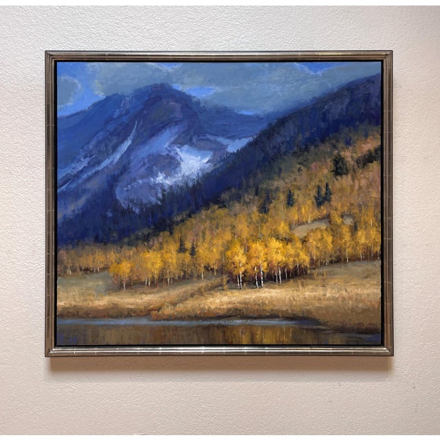 2020s Music on the Mountain by Seth Winegar | Oil on Board Aspen Mountain Landscape For Sale - Image 5 of 8