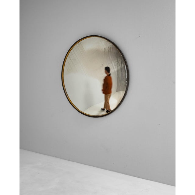 20th Century Czech Metal Round Mirror For Sale - Image 4 of 18