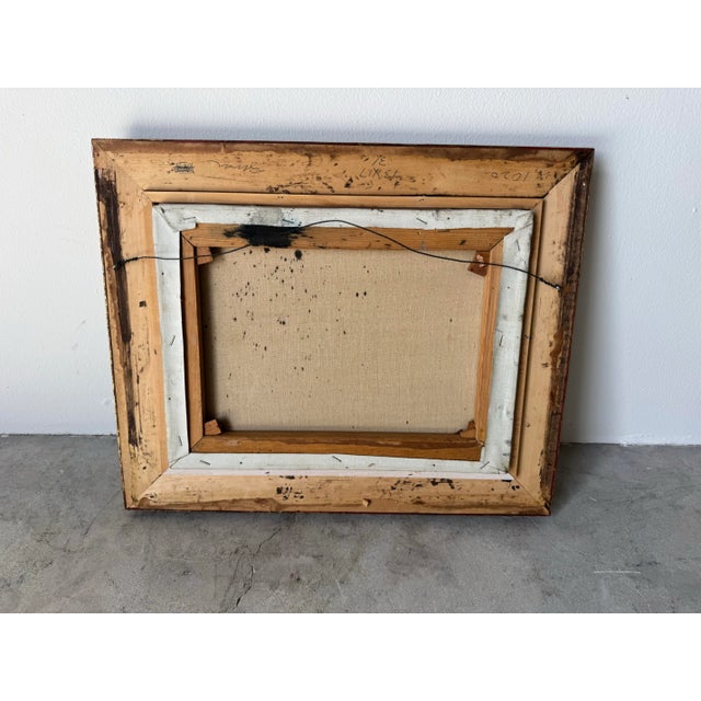 1976 French “Le Lac” Impressionist Landscape Oil on Canvas Painting by M. Roche, Framed/ Sold For Sale - Image 11 of 12