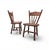 Set of 2 oak wood Victorian child Stick Back Chairs Height 35Depth 35 Height 63Seat height 33 cm