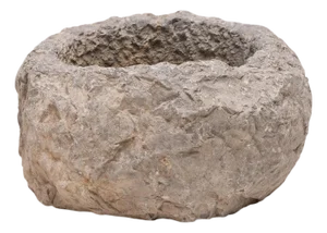 Antique Chinese Raw Stone Basin, 19th Century