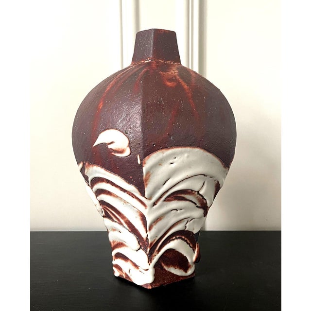 Ceramic Japanese Studio Ceramic Vase by Ken Matsuzaki with Original Tomobako For Sale - Image 7 of 18