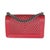 Chanel Burgundy Chevron Calfskin Chain Medium Boy Bag For Sale - Image 4 of 9