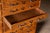 Chestnut Antique 16-Drawer Quarter-Sawn Oak Rolling Flat File Cabinet For Sale - Image 8 of 10