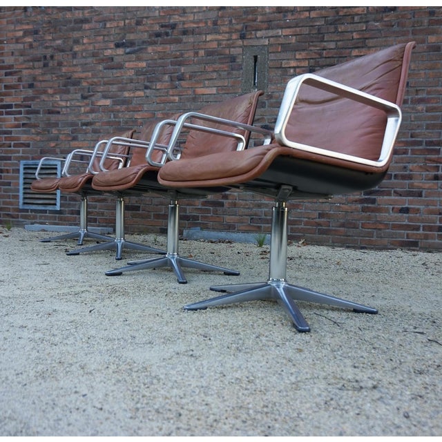 Program 2000 Armchair in Leather by Delta Design for Wilkhahn, 1960s For Sale - Image 10 of 18