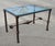 Brutalist Vintage Diego Giocometti Iron Patinated Metal Dining Table Desk W Beveled Glass For Sale - Image 3 of 16