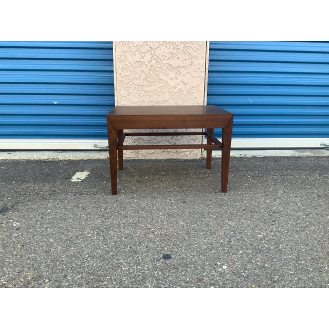1980s Mid Century Style Walnut Nightstand For Sale - Image 4 of 7
