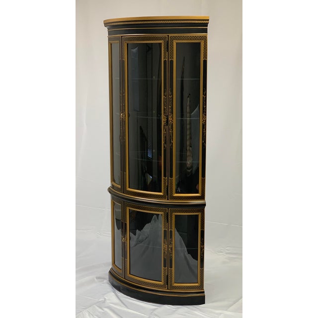 gold corner curio cabinet