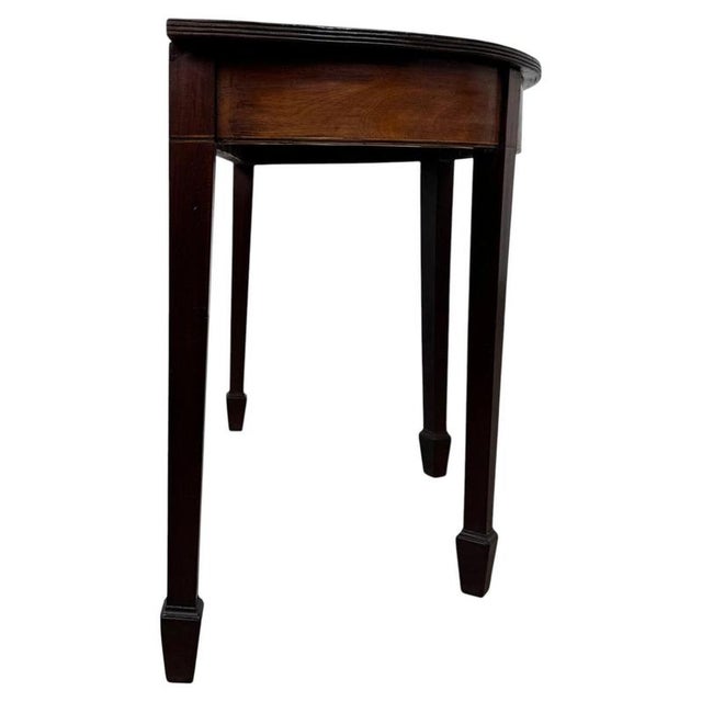 Antique 19th Century Mahogany Demi-Lune Side Table For Sale - Image 4 of 8