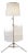 Thomas O'Brien by Visual Comfort Signature Studio Floor Lamp in Polished Nickel with Linen Shade For Sale